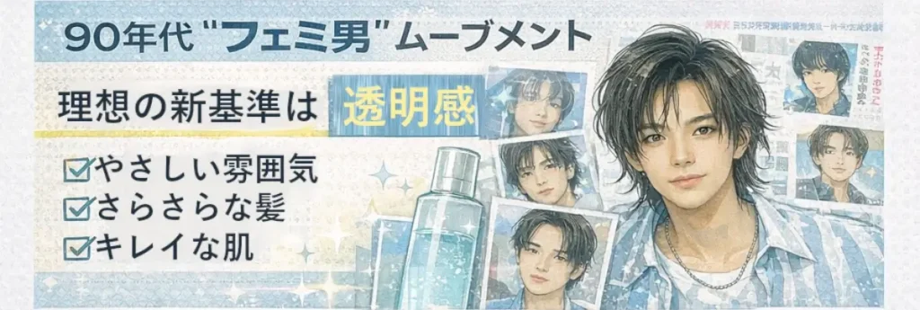 「透明感」などの新基準が重視される流れを示す上昇チャート。矢印が右上に伸び、右側に「NEW STANDARD」と表示された図解。